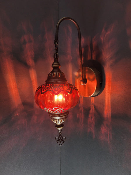 6 Colours Turkish Double Laser Blown Glass Wall Light