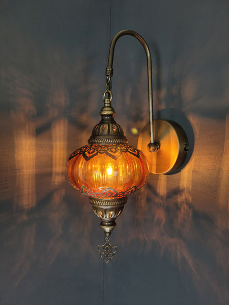 6 Colours Turkish Double Laser Blown Glass Wall Light