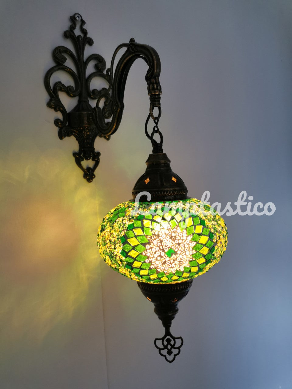 Turkish Mosaic Single Wall Light Downlight Large Globe
