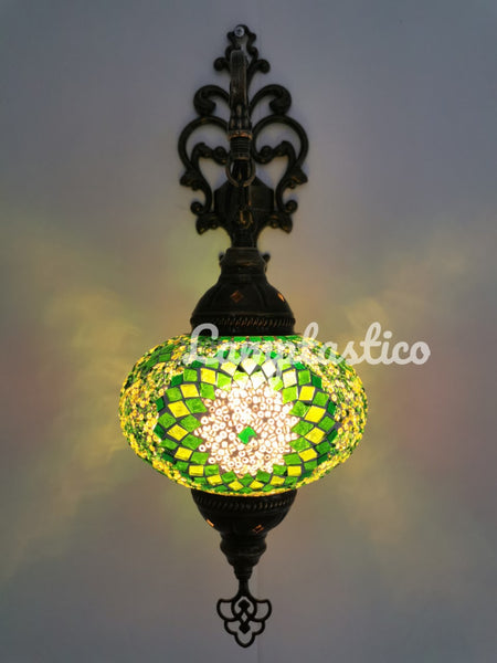 Turkish Mosaic Single Wall Light Downlight Large Globe